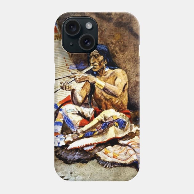 “The Peace Pipe” by Charles M Russell Phone Case by PatricianneK