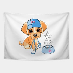 Cute little pale puppy Labrador Retriever Tapestry