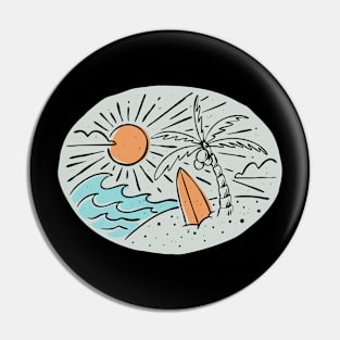 Surf and Beach Pin