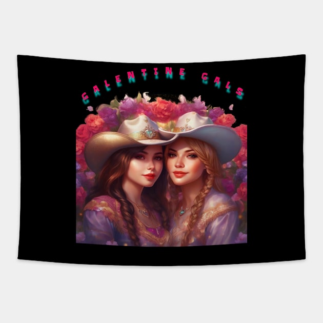 Beautiful galentines day gals Tapestry by sailorsam1805