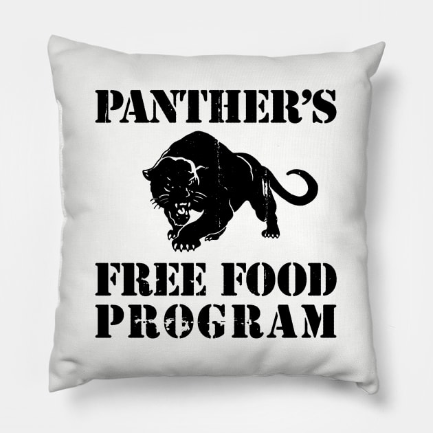 Panther's Free Food Program Pillow by zerobriant