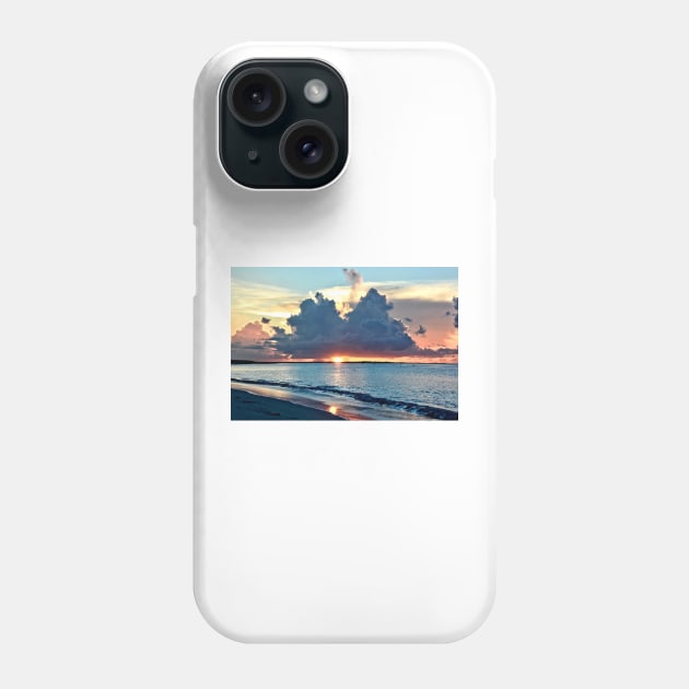 Caribbean Turks and Caicos Grace Bay Sunset Phone Case by Scubagirlamy