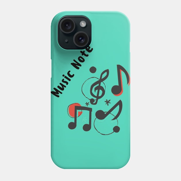 Music Note Phone Case by Christamas Clothing