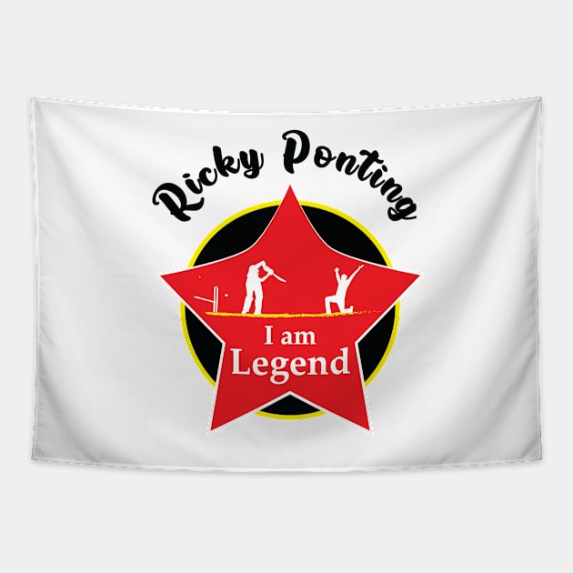 Ricky Ponting - I am Legend T-shirt Tapestry by VectorPB