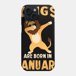 Cute King Are Born In January T-shirt Birthday Gift Phone Case