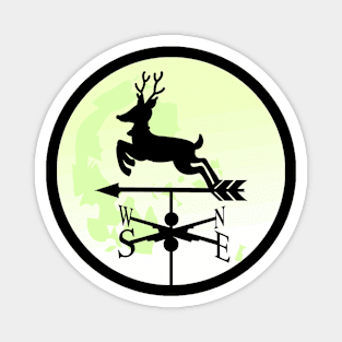 Reindeer Moon Silhouette Weathervane Magnet