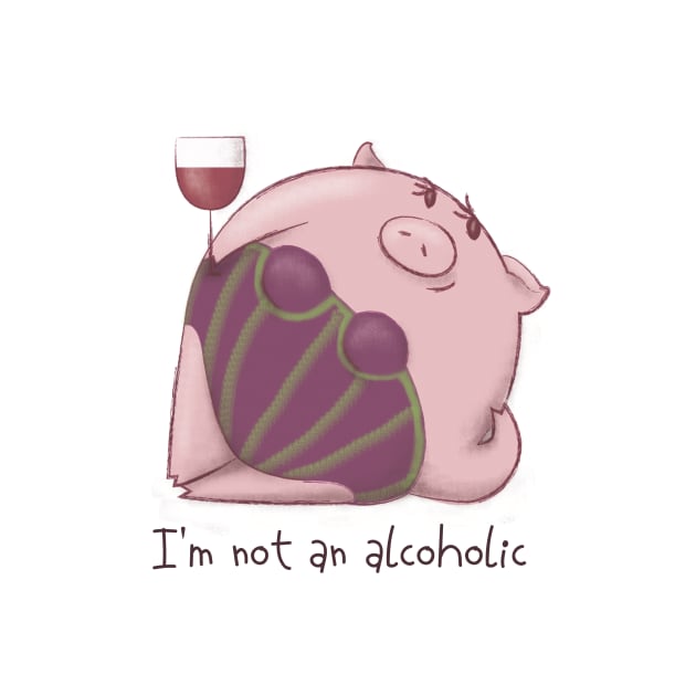 pig with wine by EGer94