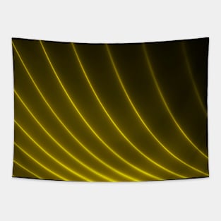 Abstract wave and curved lines illustration background yellow Tapestry