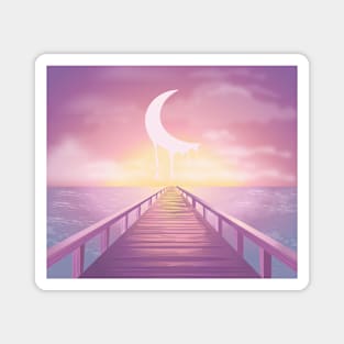 Pink sunset l pink sunset aesthetic Magnet