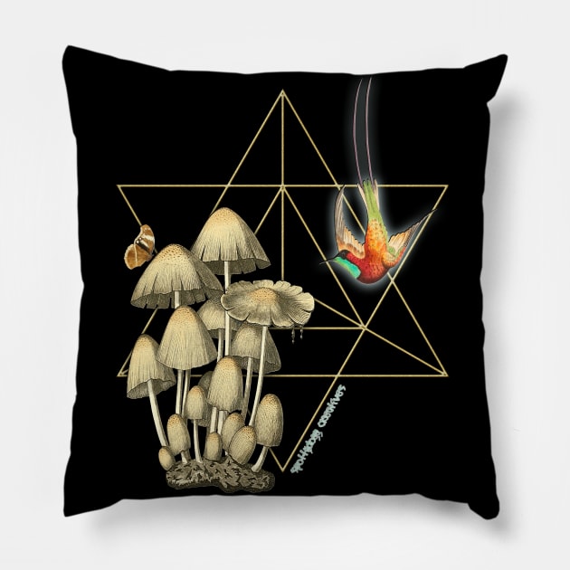 Sacred Geometry Pillow by SpottydoggCreatives