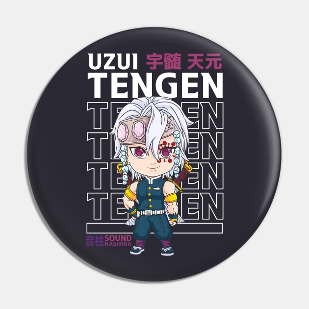 Tengen Uzui Chibi Pin by TeeTowArt