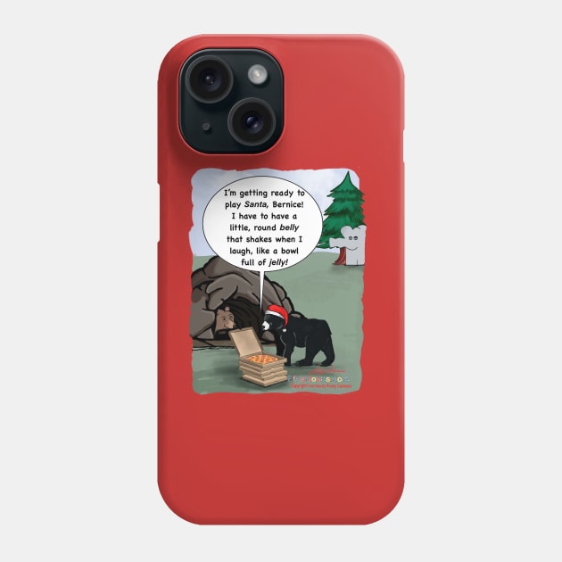 Santa Bear Phone Case by Enormously Funny Cartoons