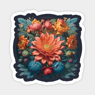 A sublimation design with spring blooming flowers Magnet