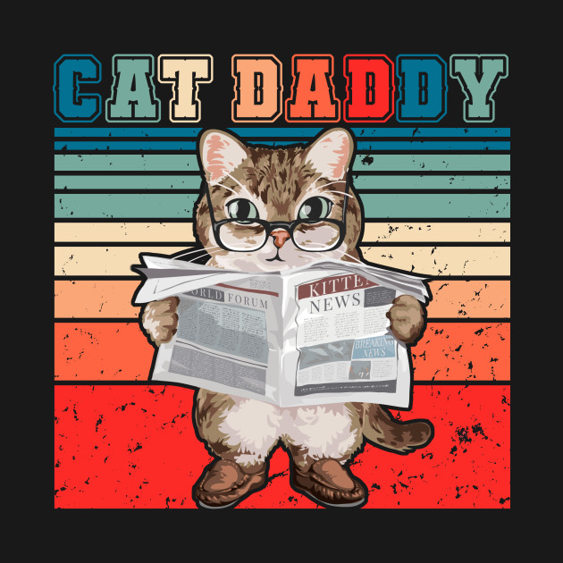 Discover Cat Daddy Vintage Eighties Style Cat Retro Distressed - Cat Daddy - T-Shirt