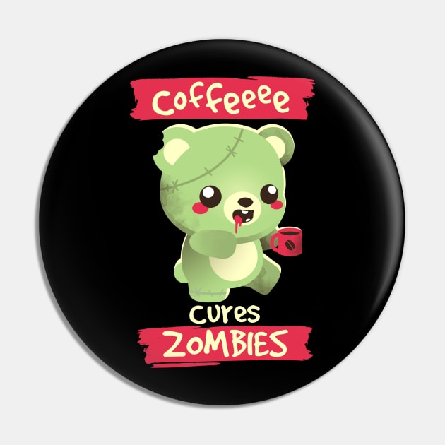 Coffee zombie bear Pin by NemiMakeit