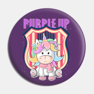 Purple Up Military Child Purple-Up Unicorn for Unicorn Lover Pin