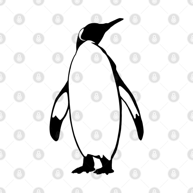 Penguin Black Silhouette Animal Pet Cool Style by gin3art