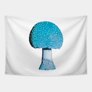 Turquoise Blue Mushroom Amanita Tapestry