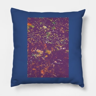 Deep Purple Bohemian Fiber Art Pillow