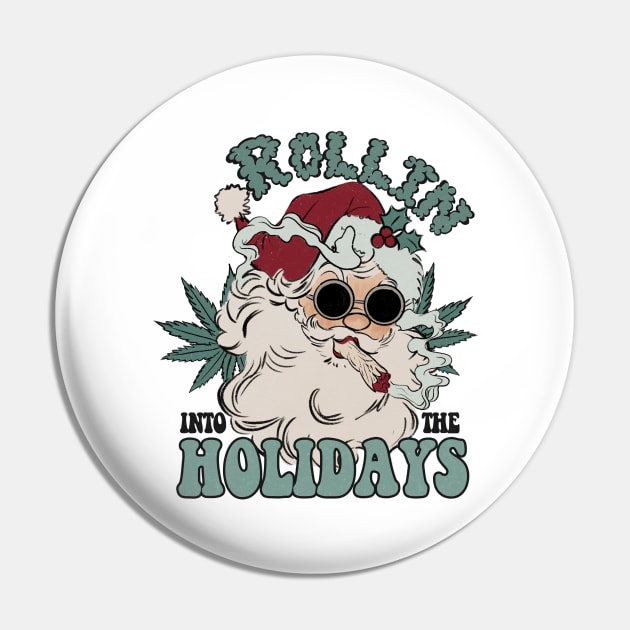 Rolling into the Holidays Pin by MZeeDesigns