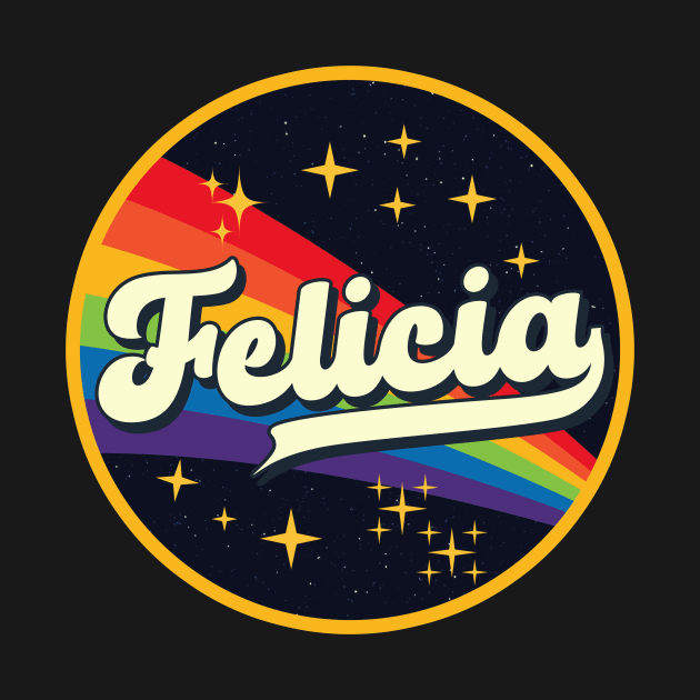 Felicia // Rainbow In Space Vintage Style by LMW Art