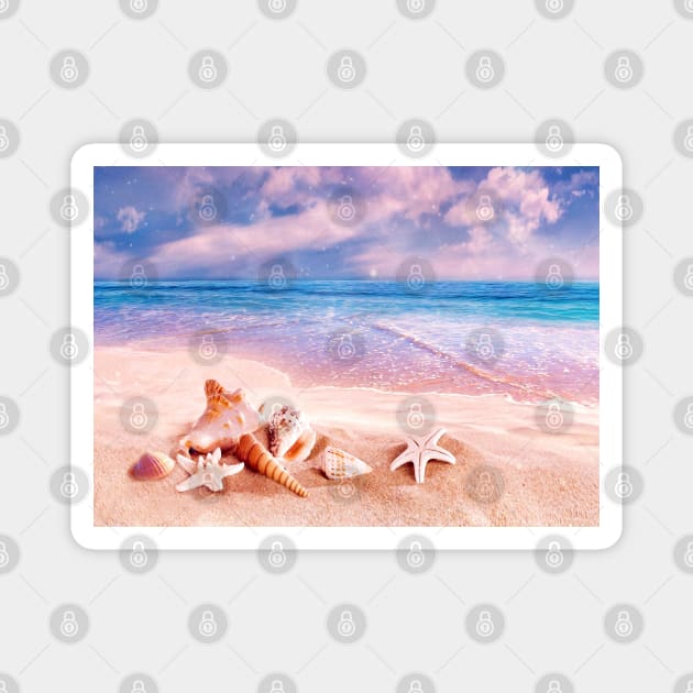 On the beach Magnet by CatyArte