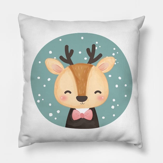 Deer Pillow by O2Graphic