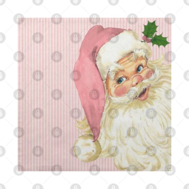 retro vintage pink santa claus by Fanu2612