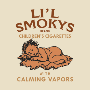 Li'l Smokys Puff Puff Passout Cigarette Label Dystopomart T-Shirt