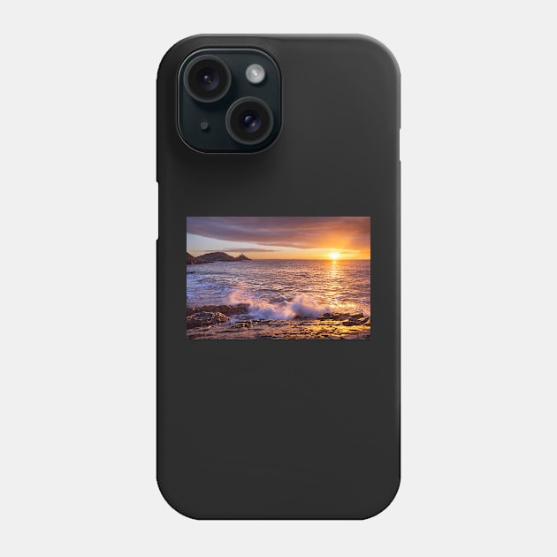 Mumbles Lighthouse, Bracelet Bay, Swansea Phone Case by dasantillo