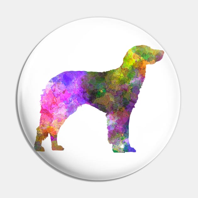 German Longhaired Pointer in watercolor Pin by PaulrommerArt