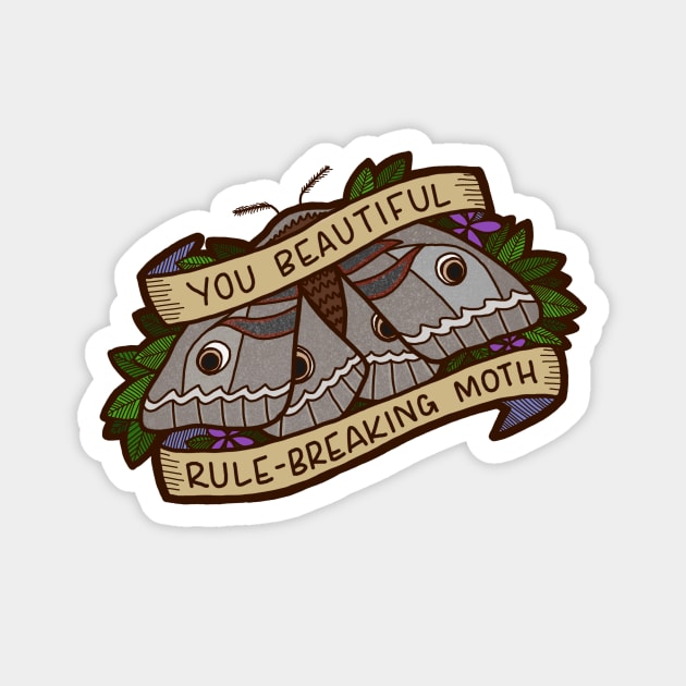 Rule-Breaking Moth - Leslie Knope Magnet by quotify