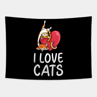 I Love Cats Tapestry