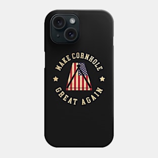 Make Cornhole Great Again Funny Cornhole American Flag Phone Case