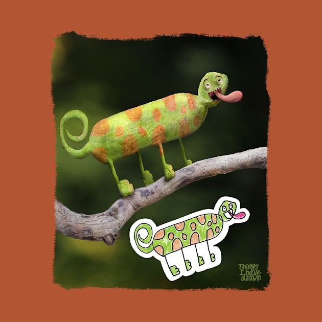 Curious Chameleon by Things I Have Drawn