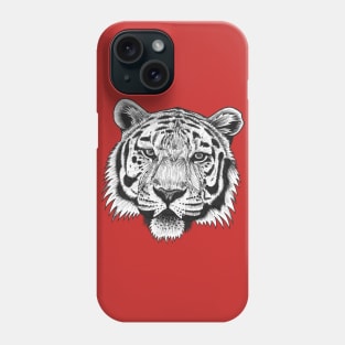 Amur tiger illustration Phone Case