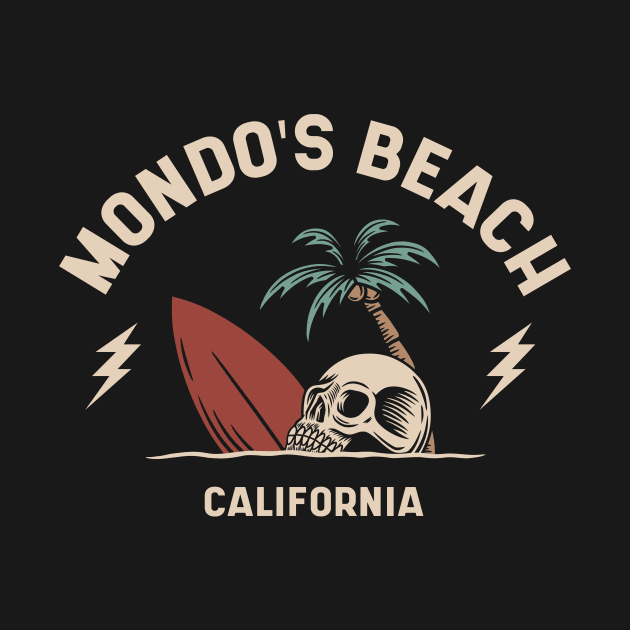 Vintage Surfing Mondo's Beach California // Retro Surf Skull by Now Boarding