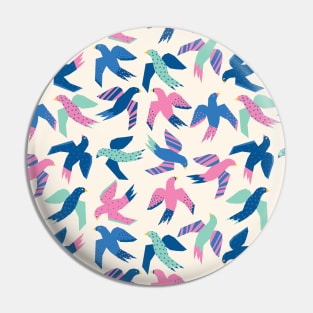 Flying Abstract Birds Scale Pin