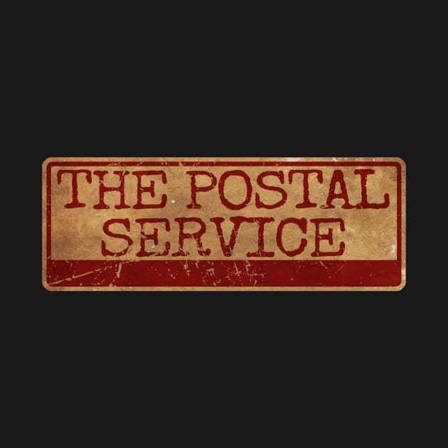 Aliska text red gold retro The Postal Service by Aliska