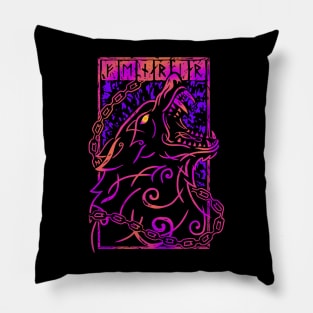 Neon Fenrir Pillow