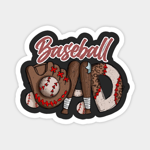 Baseball Dad Magnet by Nessanya