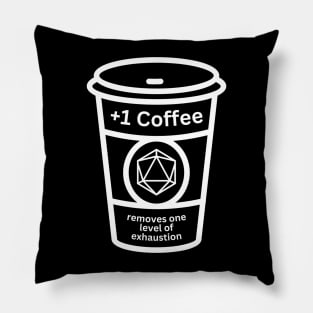 +1 Coffee (White) Pillow