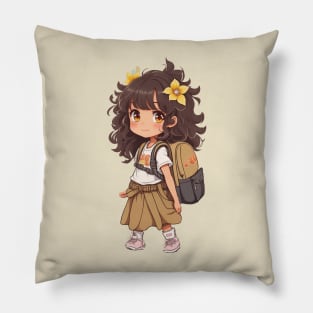 Back to school. Little Schoolgirl. Pillow