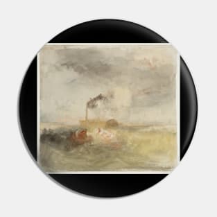 A Steamer off Portsmouth in a Storm, 1825 Pin