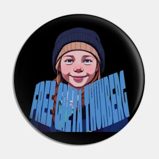 free greta  thunberg Pin