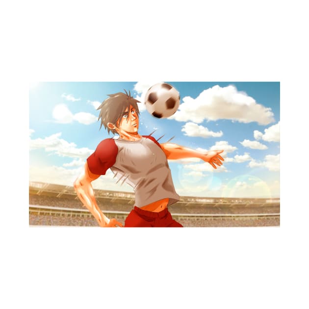 soccer player anime boy by leopinto23