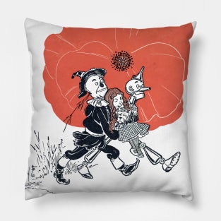 Scarecrow and Tin Woodman carry Dorothy Pillow