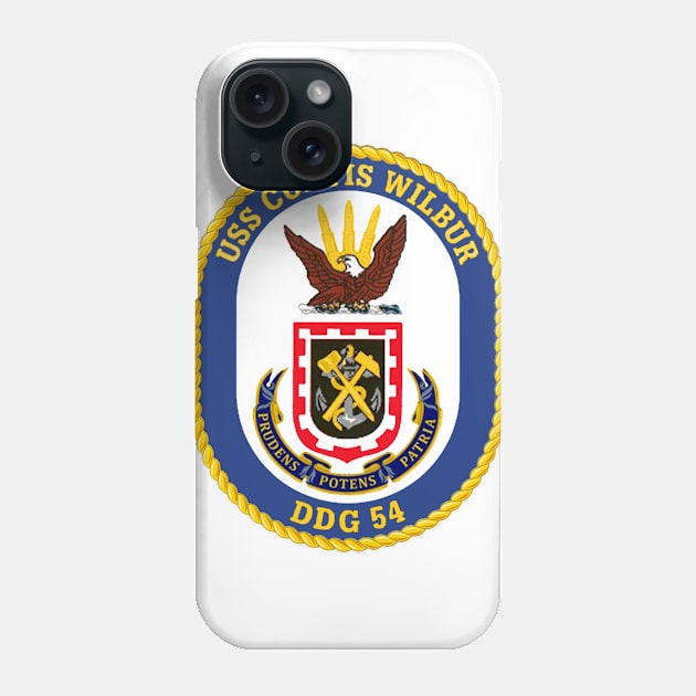 USS Curtis Wilbur (DDG-54) Phone Case by Airdale Navy