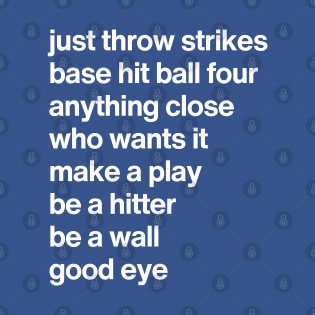 Ultimate Baseball Dad Sayings by Genesee Jones