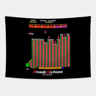 Mod.6 Arcade Scramble Space Invader Video Game Tapestry